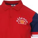 Costa ELLESSE Retro 80s Contrast Sleeve Polo (Red)