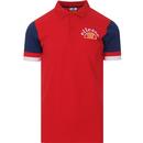Costa ELLESSE Retro 80s Contrast Sleeve Polo (Red)