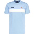 ellesse mens dinelli live forever chest stripe crew neck tshirt light blue