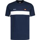 ellesse mens dinelli live forever chest stripe crew neck tshirt navy