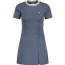 ellesse womens josephina tipped mini tennis jersey dress dark blue