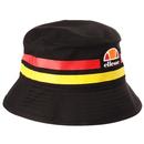Ellesse Lanori Retro 90s Germany Bucket Hat in Black