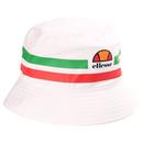 Ellesse Lanori Retro 1990s Italy Bucket Hat in White