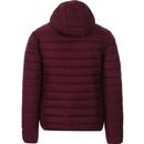 Lombardy ELLESSE Retro Quilted Ski Jacket BURGUNDY