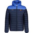 Ellesse Lombardy 2 Retro 80s Colour Block Padded Jacket in Blue and Navy SHR13274 412 