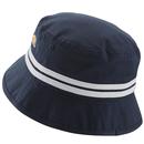 Lorenzo ELLESSE Retro 90s Striped Bucket Hat NAVY