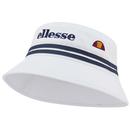 Lorenzo ELLESSE Retro 90s Striped Bucket Hat WHITE