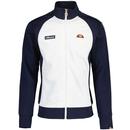 Ellesse Masori Retro Baseball Collar Track Top in Navy Front Photo