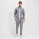 ellesse mens berlusoni contrast stipe detail tracksuit in grey