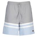 Ellesse Metuli Retro Colour Block Swim Shorts in Grey Front Photo