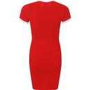 Ninetta ELLESSE Retro Slim Ringer Trim Dress (Red)
