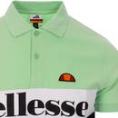 Rio ELLESSE Retro 90s Colour Block Polo Top GREEN