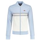 Ellesse Risani Retro Baseball Collar Track Jacket in Light Blue Front Photo