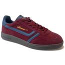 Ellesse Roma Retro Suede Terrace Trainers in Burgundy