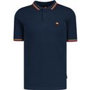 Rooks Ellesse Twin Tipped Pique Polo Shirt (Navy)