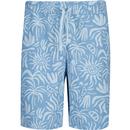 ellesse mens scorchano tonal tropical bold print drawstring swim shorts light blue