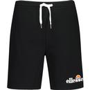ellesse mens silvan drawstring logo fleece sweat shorts black