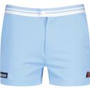 ellesse mens tortoreto retro 1980s contrast details tennis shorts light blue