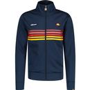 ellesse mens vicenza multiple chest stripes zip track top navy