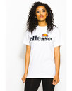 Ellesse Womens Retro 80s Albany Logo T-Shirt White