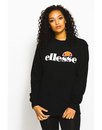 Ellesse Womens Retro 80s Sweater Sweat Agata Black