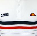 Seppi ELLESSE Retro Mod Stripe Jersey Polo Shirt 