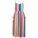 Emily and Fin Bree Retro 70s Textured Summer Stripe Dress