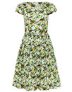 Claudia EMILY & FIN Retro Tropical Parakeets Dress