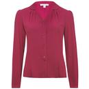 Emily and Fin Elspeth Blouse Shirt in Raspberry Crepe Main