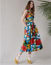 Margot EMILY AND FIN 50s Painted Floral Midi Dress