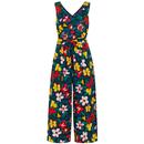 Emily and Finn Margot Retro Cropped Jumpsuit in Folk Floral