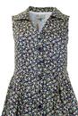 Nancy eUKalyptus Retro 1950s Floral Shirt Dress