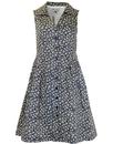 Nancy eUKalyptus Retro 1950s Floral Shirt Dress