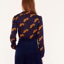 Elspeth EMILY AND FIN Vintage Tigers Print Blouse