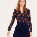 Elspeth EMILY AND FIN Vintage Tigers Print Blouse