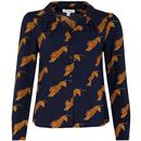 Elspeth EMILY AND FIN Vintage Tigers Print Blouse