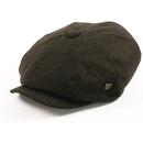 Failsworth Alfie Men's Mod Melton Bakerboy Hat in Loden Green