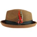 Brooklyn FAILSWORTH Mod Bluesman Trilby Hat PECAN