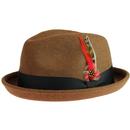 Brooklyn FAILSWORTH Mod Bluesman Trilby Hat PECAN