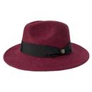 Failsworth Boston Waterproof Wool Felt Fedora Hat in Merlot