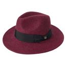 Boston Failsworth 50s Wool Felt Fedora Hat Merlot