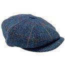 Failsworth Carloway Harris Tweed Cap in Navy 4060