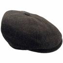 Failsworth Hudson Abraham Moon Wool Retro Newsboy Hat in Brown