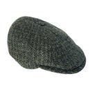 Failsworth Hudson Harris Tweed 6 Panel Cap in Grey and Green