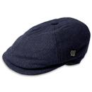 Failsworth Hudson Men's Retro Tweed 8 Panel Cap in Blue Mix