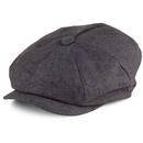 Failsworth Men's Retro Irish Linen Gatsby Cap in Charcoal