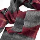 Failsworth Retro Lambswool Tassel Check Scarf R/B