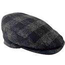 Failsworth Longden Mallalieus of Delph Buffalo Check Flat Cap in Charcoal