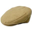 Failsworth Retro Moleskin Flat Cap in Lovat