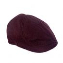 Failsworth Porto Retro Melton Cap in Merlot